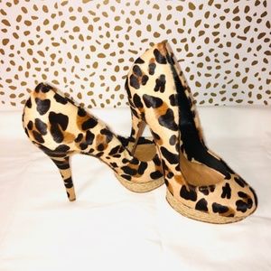 Leopard Print Platform Pump